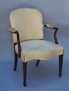 George III Upholstered Open Arm Chair