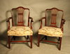 Pair Chippendale Arm Chairs