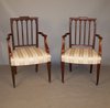 Pair Hepplewhite Arm Chairs