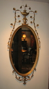 Hepplewhite Gilded Oval Mirror