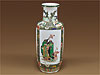 Famille Verte Porcelain Rouleau Vase