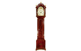 Roxbury, MA Inlaid Mahogany Tall Clock