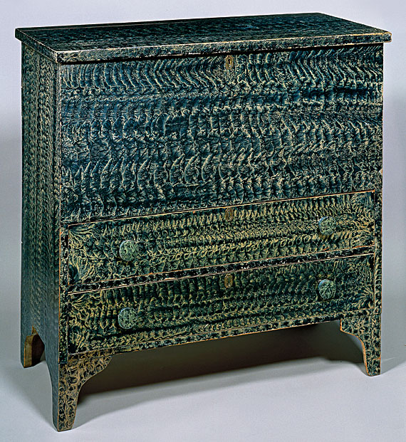 Vibrant Blue Two Drawer Blanket Chest