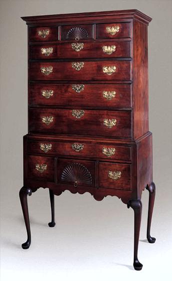 Queen Anne Flat-Top High Chest of Drawers