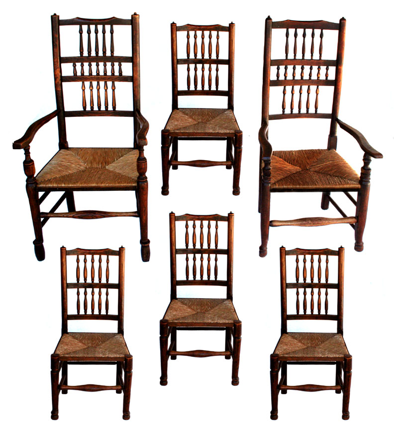 Set Of Eight (six shown in main view) English Country Chairs