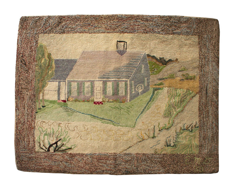 Hooked Rug Of A Cape Cod Home
