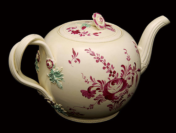 English Creamware Tea Pot