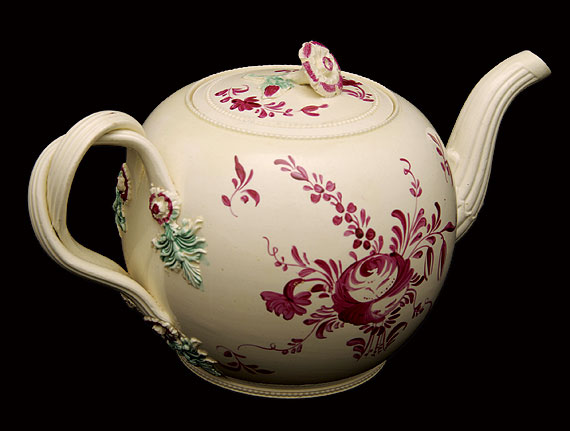 English Creamware Tea Pot