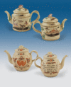 Two Exceptional 18th Century English Creamware Tea Pots