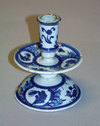 A Fine Scarce late 17th century Dutch Delft mid Drip Candlestick