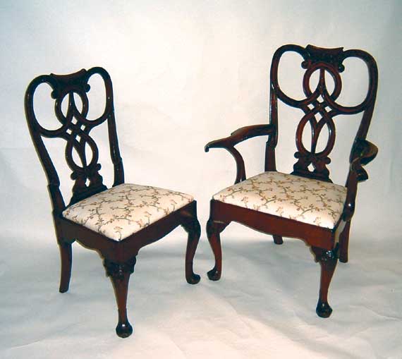 Set of Eight George II Dining Chairs