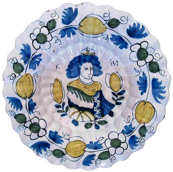 Lobed Polychrome Delft Charger