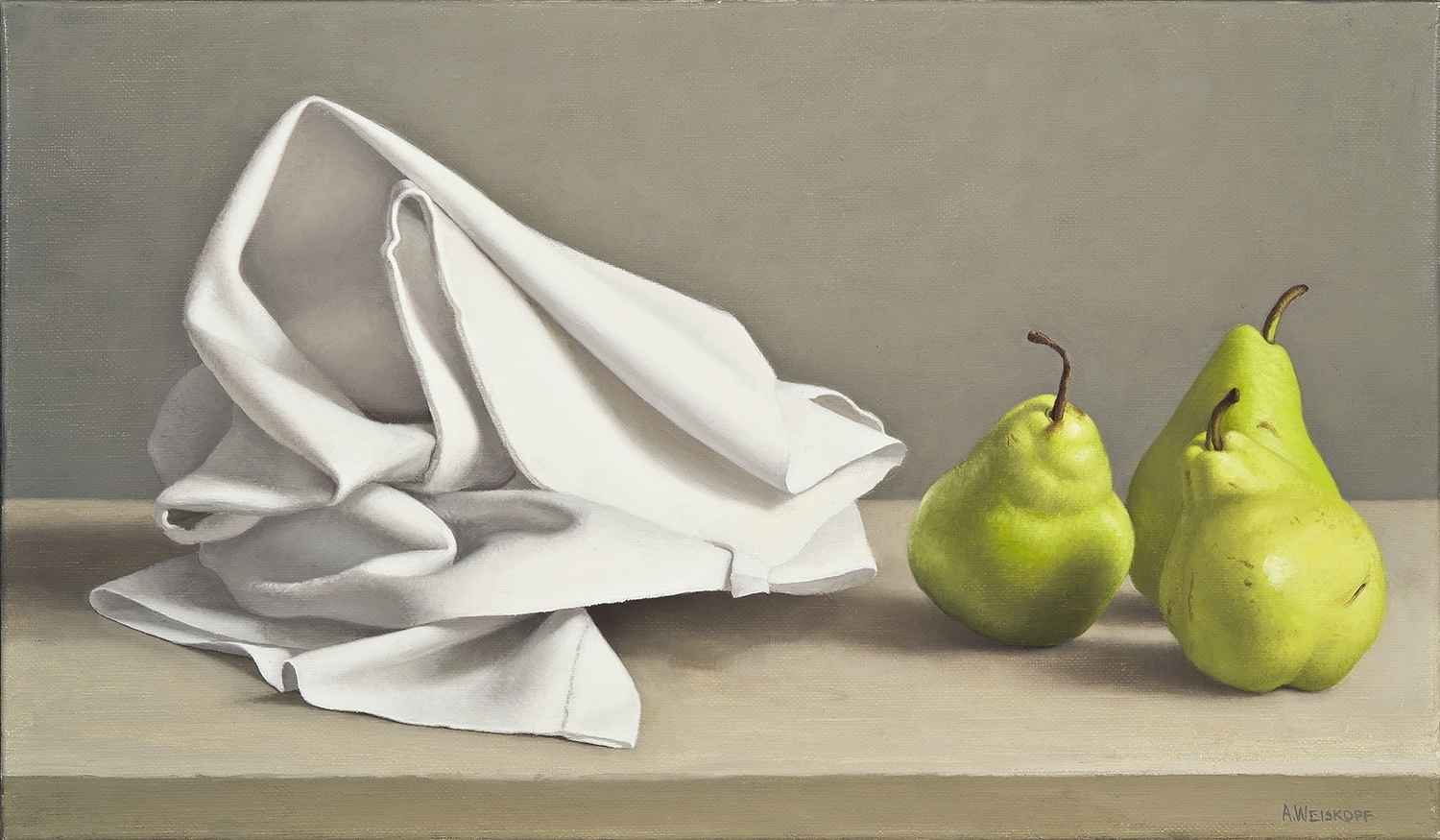 Still Life with White Cloth and Pears