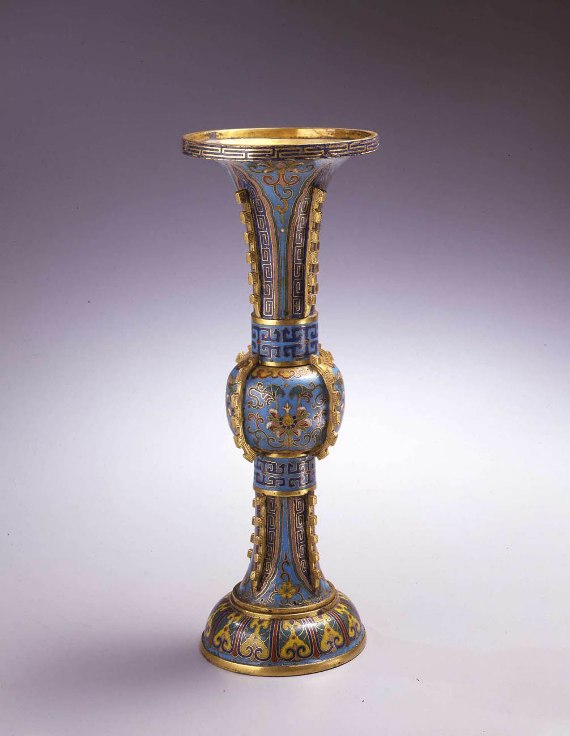 Cloissone Gu Form Vase