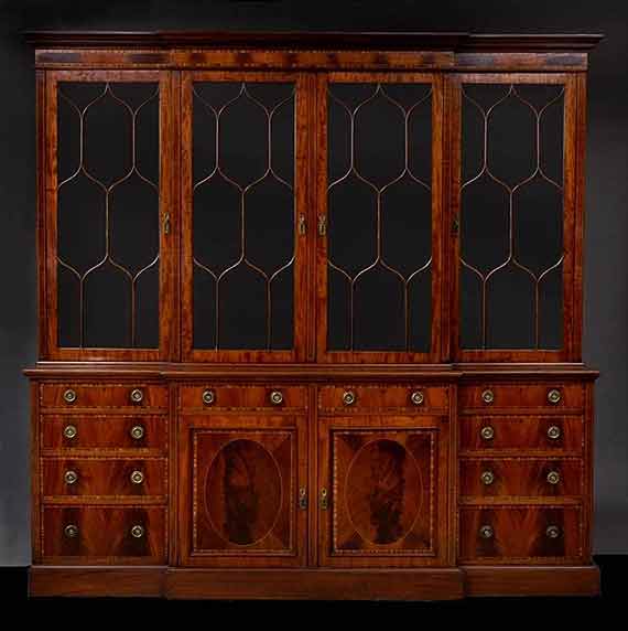George III Breakfront Bookcase