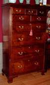 American Chippendale Pennsylvania Walnut Tall Chest