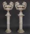 French Marble Urns on Stand