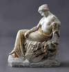 Italian Carrera Marble Sculpture of Reclining Ariadne, circa 1700