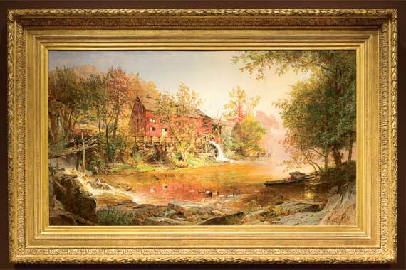 The Old Mill by J.E. Cropsey Recently Reframed by Lowy