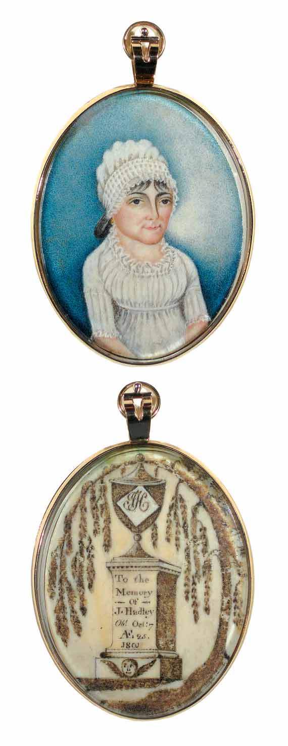 Wonderful folky, double-sided portrait of J Hadley