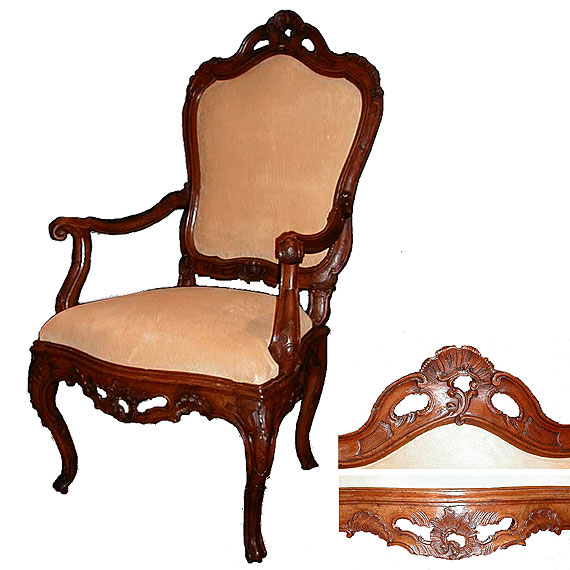 Chair, Venetian Walnut Armchair