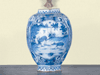 Ceramic, Delft Vase with Blue and White Decoration