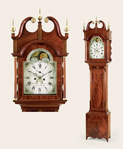 Hepplewhite Inlaid Mahogany Tall Case Clock (4)