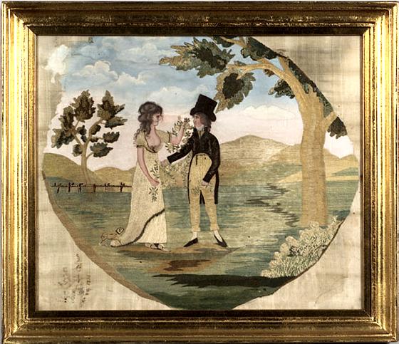 Embroidered Picture worked by Betsy Coffin
