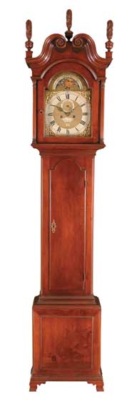 Philadelphia Tallcase Mahogany Clock