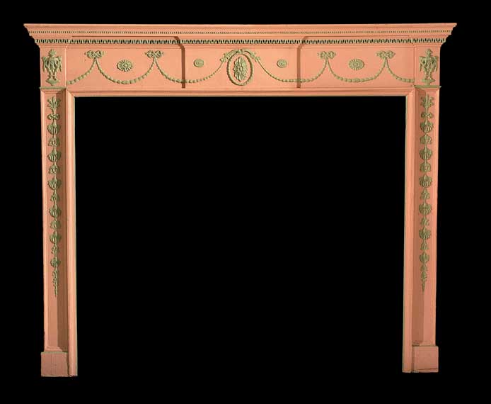 English Wood Composition Mantel