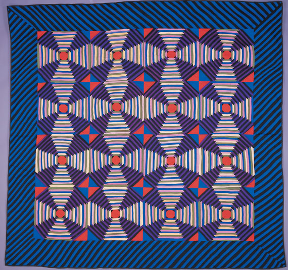 Mennonite Windmill Blades Quilt in Wool Challis