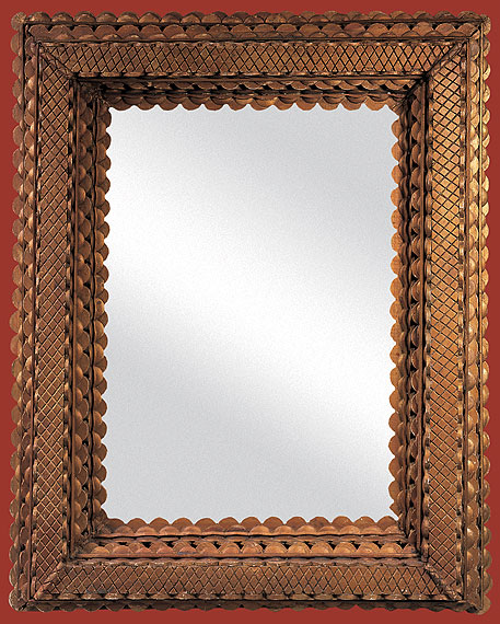 Monumental Tramp Art Mirror