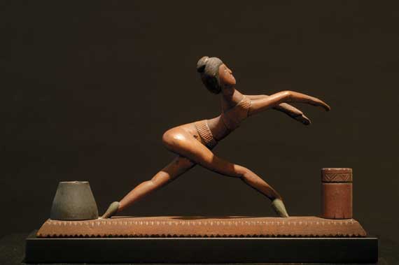 Wood Carved Root Figure of Dancing