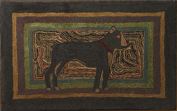 Good Dog Hooked Rug