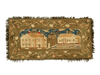 Early Yarn Sewn and Shirred Hearth Rug
