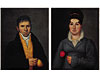 Pair of Primitive Portraits