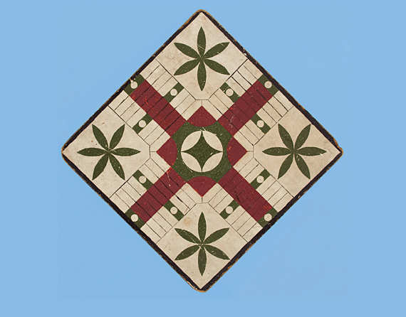 Red and Green Parcheesi Board