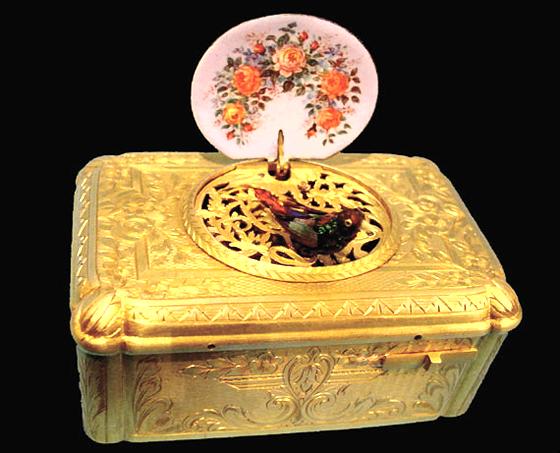 Silver Gilt & Enamel Singing Bird Box