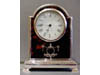 A Silver & Tortoiseshell Dome Top Mantel clock