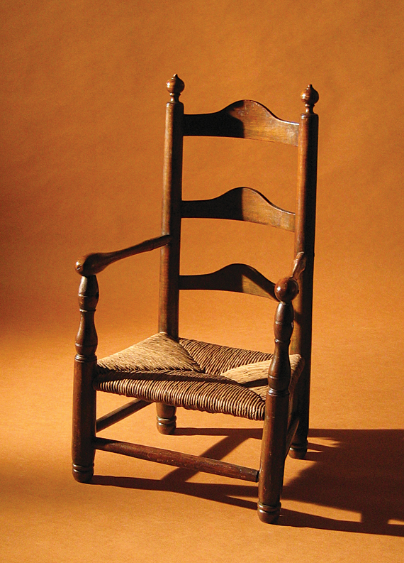 Child's Queen Anne Three Slat Armchair