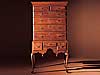 Queen Anne Figured Maple Highchest of Drawers