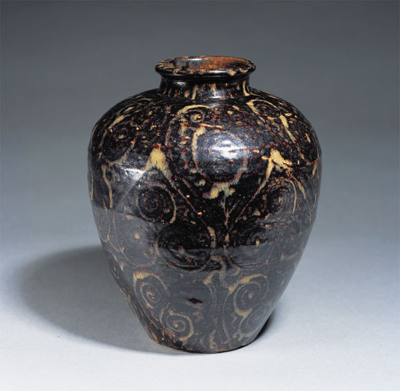 Painted Black-Glazed Jizhou Jar