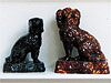 Yellowware Dog Doorstops