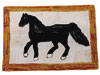 Hooked Rug with a Walking Horse