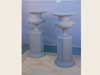 Pair of Cast Iron Woodbury Vases or Garden Urns