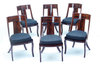 Rare Set of Six Classical Mahogany Gondola Chairs