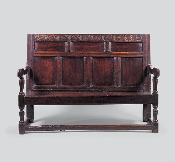 Rare 17th Century English Oak Settle