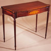 Jonathan S. Eastman Sheraton Serpentine Mahogany Card Table