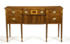 A Striking Inlaid Mahogany and Satinwood Sideboard