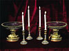 Set of Four Rock Crystal Candlesticks